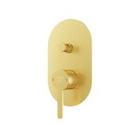 Steinberg Série 341 Kit de montage complet, pour mitigeur bain/douche, avec plaque de recouvrement 110mm x 190mm, 34121033BG, Couleur: Or brossÃ©