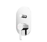 Steinberg Série 341 Kit de montage complet, pour mitigeur bain/douche, avec plaque de recouvrement 110mm x 190mm, 34121033, Couleur: chrome