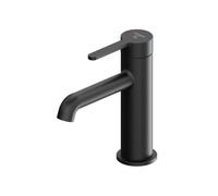 Steinberg Série 341 Mitigeur monocommande pour lavabo avec cartouche céramique, sans garniture de vidage, saillie 122mm, 3411010S, Couleur: Noir mat