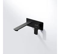 Steinberg Série 342 Mitigeur mural pour lavabo, Set de finition, saillie 220mm, 34218643S, Couleur: noir mat