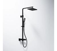 Steinberg Série 342 Set de douche, set complet avec thermostat, douche de pluie et douchette à main, 3422721S, Couleur: noir mat