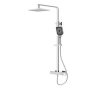 Steinberg Série 342 Set de douche, set complet avec thermostat, douche de pluie et douchette à main, 3422721, Couleur: chrome