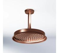 Steinberg Série 350 Ensemble de douche de tête, rond, avec bras de douche, montage au plafond, 3501580BC, Couleur: cuivre brossé