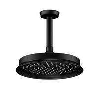 Steinberg Série 350 Ensemble de douche de tête, rond, avec bras de douche, montage au plafond, 3501580S, Couleur: noir