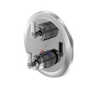 Steinberg Série 350 robinetterie de douche et de baignoire, set de montage final, thermostat encastré, 2 consommateurs, 35041333, Couleur: chrome