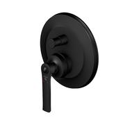 Steinberg Série 350 robinetterie de douche pour baignoire, set de montage final, 2 consommateurs, avec inverseur, 35021033S, Couleur: noir