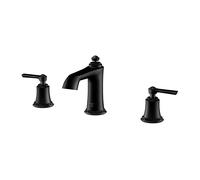 Steinberg Série 350 Robinetteries de lavabo à trois trous, avec vidage, portée 130mm, 3502000S, Couleur: noir