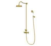 Steinberg Série 350 Système de douche, set complet avec thermostat, 3502721BG, Couleur: Or brossÃ©