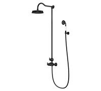 Steinberg Série 350 Système de douche, set complet avec thermostat, 3502721S, Couleur: noir