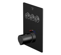 Steinberg Armaturen Mitigeur thermostatique encastré Série 390, 3 sorties, noir mat (390 4231 3 S)