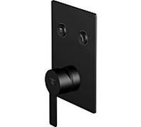 Steinberg Serie 390 Sensual Rain set de finition 39022213S Mitigeur monocommande bain/douche à encastrer, plaque de recouvrement carrée, pour 2 Verbraucher , noir mat