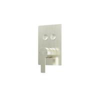 Steinberg Série 390 Set de finition, pour mitigeur bain/douche, pour 2 consommateurs, pushtronic, 39022223BN, Couleur: Nickel brossé