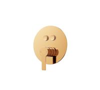 Steinberg Série 390 Set de finition, pour mitigeur bain/douche, pushtronic, pour 2 consommateurs, rond, 39023223RG, Couleur: Or rose