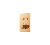 Steinberg Série 390 Set de montage final, pour thermostat encastré 1/2, pushtronic, pour 2 consommateurs, 39042223RG, Couleur: Or rose