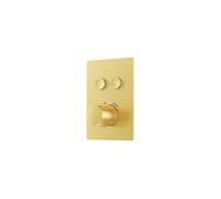 Steinberg Série 390 Set de montage final, pour thermostat encastré 1/2, pushtronic, pour 2 consommateurs, 39042223BG, Couleur: Or brossÃ©