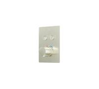 Steinberg Série 390 Set de montage final, pour thermostat encastré 1/2, pushtronic, pour 2 consommateurs, 39042223BN, Couleur: Nickel brossé