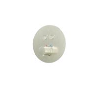 Steinberg Série 390 Set de montage final, pour thermostat encastré 1/2, pushtronic, pour 2 consommateurs, rond, 39042233BN, Couleur: Nickel brossé