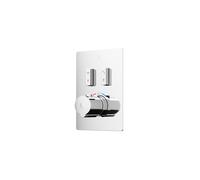 Steinberg Série 390 Set de montage final, pour thermostat encastré 1/2, slidetronic, pour 2 consommateurs, 39049233, Couleur: chrome
