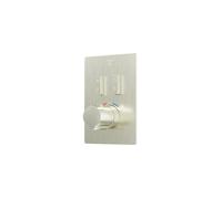 Steinberg Série 390 Set de montage final, pour thermostat encastré 1/2, slidetronic, pour 2 consommateurs, 39049233BN, Couleur: Nickel brossé