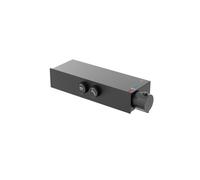 Steinberg Série 390 Thermostat encastré, raccord de douche en bas, pour 2 consommateurs, Pushtronic, 3903320S, Couleur: noir mat