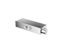 Steinberg Série 390 Thermostat encastré, raccord de douche en bas, pour 2 consommateurs, Pushtronic, 3903320, Couleur: chrome