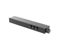 Steinberg Série 390 Thermostat encastré, raccord de douche en bas, pour 3 consommateurs, Pushtronic, 3903330S, Couleur: noir mat