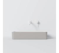 Steinberg Série 440 lavabo à poser, anguleux, sans trop-plein, 590x395x120mm, SOLIDSurface, 440714003, Couleur: gris