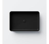 Steinberg Série 440 lavabo à poser, anguleux, sans trop-plein, 590x395x120mm, SOLIDSurface, 4407140S, Couleur: noir mat