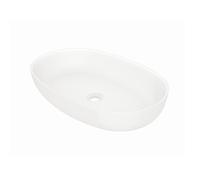 Steinberg Série 440 lavabo à poser, ovale, 600x400x130mm, SOLIDSurface, sans trou pour robinet, sans trop-plein, 4406116W, Couleur: Blanc mat