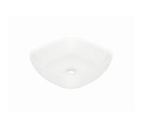 Steinberg Série 440 lavabo à poser, rectangulaire, 400x400x130mm, SOLIDSurface, sans trou pour robinet, sans trop-plein, 4406113W, Couleur: Blanc mat