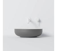 Steinberg Série 440 lavabo à poser, rond, sans trop-plein, 400x400x120mm, SOLIDSurface, 440612006, Couleur: carbonique