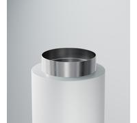 Steinberg Série 442 lavabo à poser, rond, acier inox, sans trou pour robinet, sans trop-plein, 400x400x110mm, 4426020BS, Couleur: acier inoxydable brossé