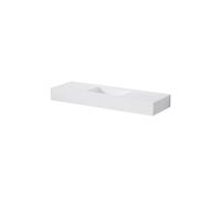 Steinberg Série 444 lavabo mural, 1 trou pour robinet, sans trop-plein, SOLIDSurface, 1000x400x130mm, blanc mat, 4447030W