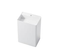 Steinberg Série 445 Lavabo au sol, rectangulaire, 600x420x900mm, SOLIDSurface, 1 trou pour robinet, avec trop-plein, blanc mat, 4457110W