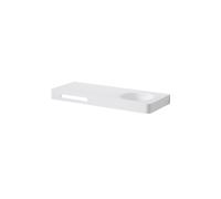 Steinberg Série 449 lavabo mural, porte-serviettes à gauche, 1 trou pour robinet, avec trop-plein, 1200x480mm, blanc mat, 4497120W