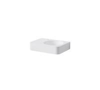 Steinberg Série 449 lavabo mural, porte-serviettes à gauche, 1 trou pour robinet, avec trop-plein, 450x330mm, blanc mat, 4497100W