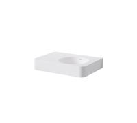 Steinberg Série 449 lavabo mural, porte-serviettes à gauche, 1 trou pour robinet, avec trop-plein, 550x400mm, blanc mat, 4497110W