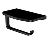 Steinberg Serie 450 porte-papier 4502820S avec étagère, en laiton, noir mat