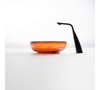 Steinberg Série 489 lavabo à poser, rond, en polyrésine, avec bouchon de vidage, 400x400x140mm, 489601031, Couleur: Ambre