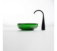 Steinberg Série 489 lavabo à poser, rond, en polyrésine, avec bouchon de vidage, 400x400x140mm, 489601032, Couleur: Forêt