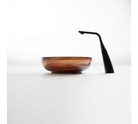 Steinberg Série 489 lavabo à poser, rond, en polyrésine, avec bouchon de vidage, 400x400x140mm, 489601033, Couleur: Maron