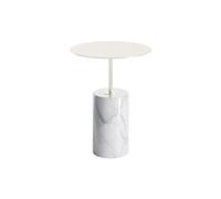 Steinberg Série 541 Table d'appoint, avec socle en marbre, ronde, 400x400x525mm, SOLIDSurface, 541710052BN, Couleur: Nickel brossé