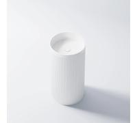 Steinberg Série 740 Lavabo au sol, rond, sans trop-plein, 450x450x900mm, SOLIDSurface, 7406500W, Couleur: Blanc mat