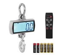 Steinberg Systems Crochet Peseur Dynamomètre Balance Électronique Peson Digital Suspendue Portable À De Pesage Mobile Numérique SBS-KW-500SLIM (500 kg max., ±100 g, LCD, Acier/Inox, kg/lb)