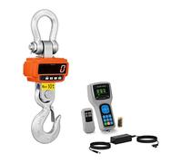 Steinberg Systems Crochet-Peseur Dynamomètre Peson Électronique Digital Balance Portable À Crochet Mobile Numérique SBS-KW-10TW (kg/lb, Plage de 10 000 kg, ± 2 kg, LED, Batterie)