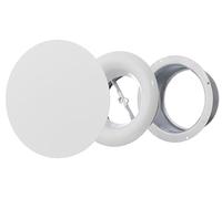 Steinberg14 Bouche VMC - 100mm Diffuseur Rond en Métal - Valve d'air Réglable au Plafond Mural - Clapet d'Alimentation et d'Extraction d'air - Grille d'aération - Blanc
