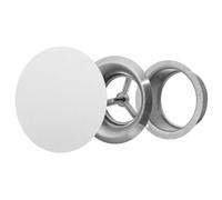 Steinberg14 Bouche VMC - 100mm Diffuseur Rond en Métal - Valve d'air Réglable au Plafond Mural - Clapet d'Alimentation et d'Extraction d'air - Grille d'aération - Acier Inoxydable