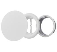Steinberg14 Bouche VMC - 125mm Diffuseur Rond en Métal - Valve d'air Réglable au Plafond Mural - Clapet d'Alimentation et d'Extraction d'air - Grille d'aération - Blanc