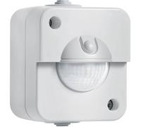 STEiNEL Détecteur de Mouvement IR 180 AP Easy, Interrupteur à capteur en saillie 230 V, détection à 180°, capteur crépusculaire, LED adaptée, Installation à 2 et 3 Fils Blanc