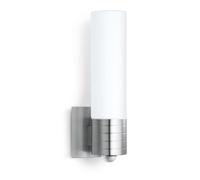 Steinel Applique murale LED L 260 S en inox et verre opale, Éclairage extérieur à détecteur de mouvement infrarouge